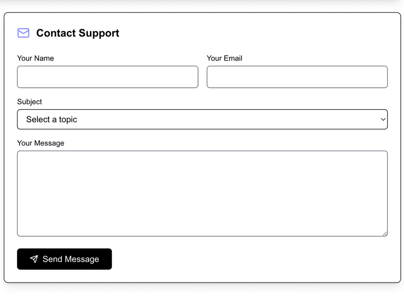 Support interface